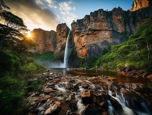 アマゾンのエンジェル フォールの風景