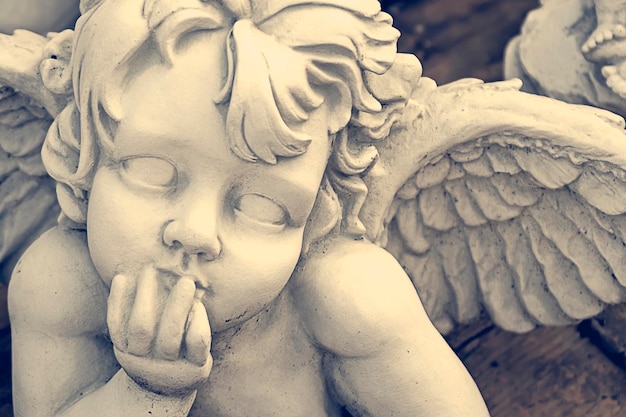 Angel Figurine sending a kiss Toned