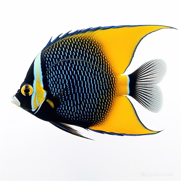 Photo angel fish isolated in white background