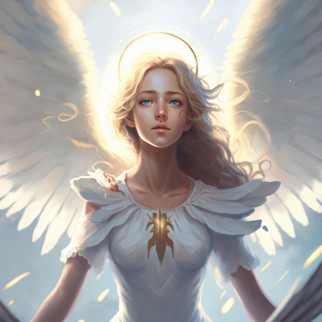 Angel girl descends from heaven