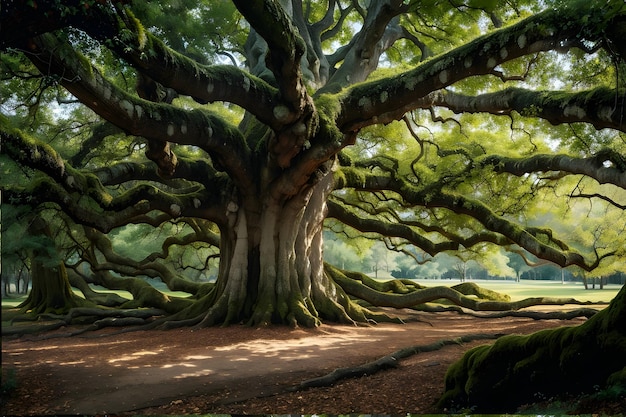 Angel Oak Tree in South Carolina generated by ai