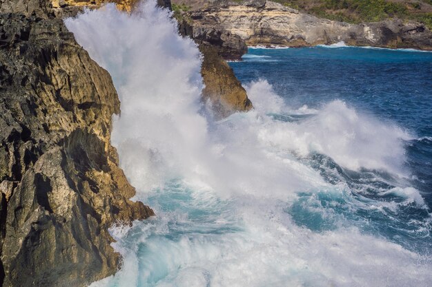 Nusa Penida Bali 인도네시아의 Angel's Billabong