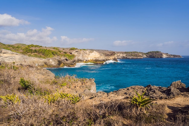 Nusa Penida Bali 인도네시아의 Angel's Billabong