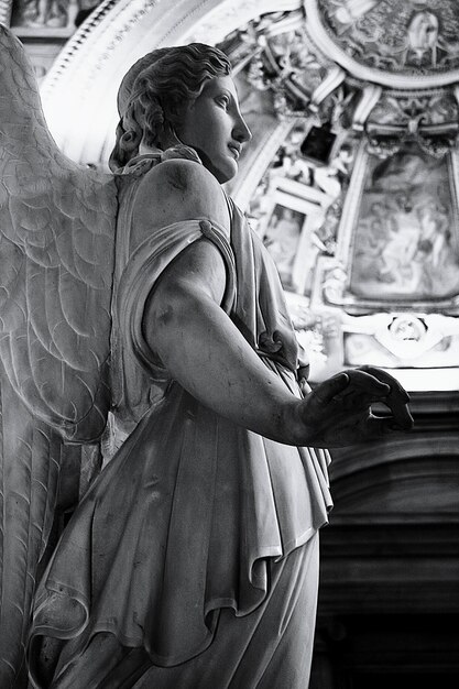 Photo angel statue at church