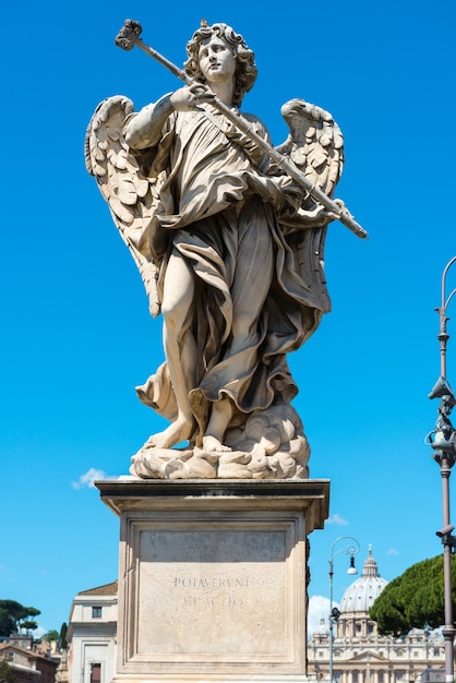 Angel statue on the Ponte SantAngelo in Rome