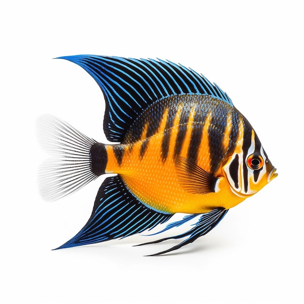 angelfish on white background