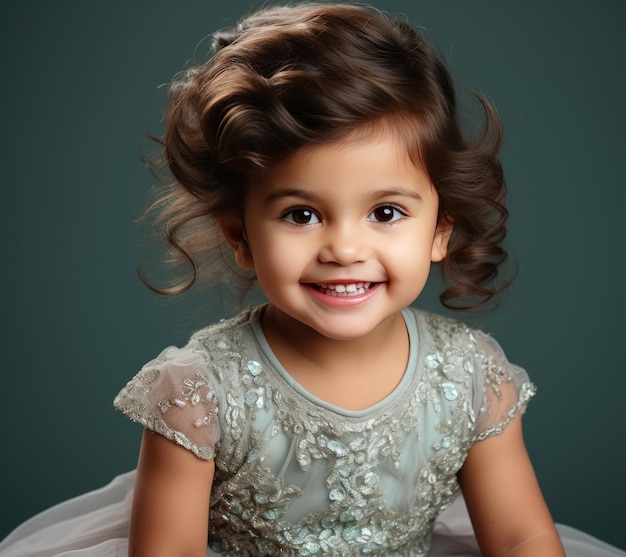 Little Indian Girl With Long Hair Stock Photo - Download Image Now - Child,  Fashionable, Asian and Indian Ethnicities - iStock
