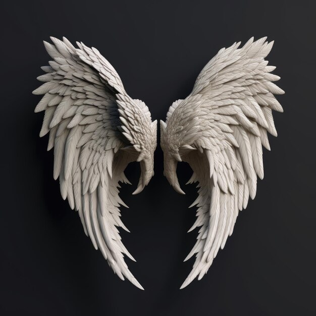 angelic pair with resplendent wings