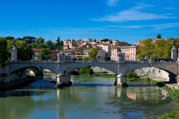 Angelo bridge over the Tiber river