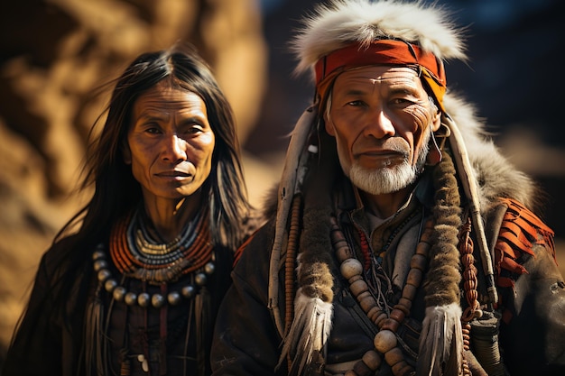 写真 ネパールのアッパー・ムスタング地域のアンゲ族 人工知能で生成された