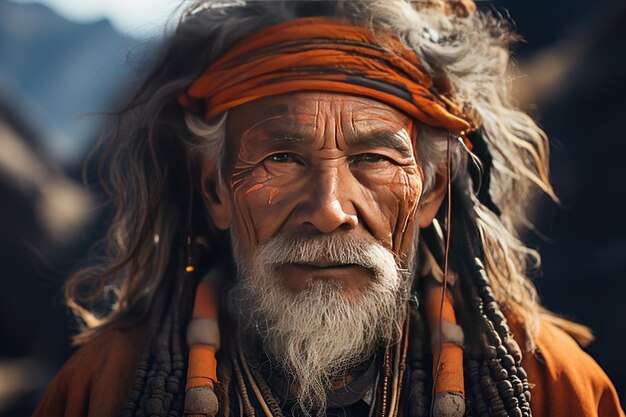 ネパールのアッパー・ムスタング地域のアンゲ族 人工知能で生成された