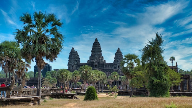 Angkor wat in siem reapcambodia is the largest religious monument in the world