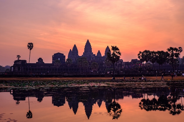 Angkor Wat-tempel, hoofdingang in het zuiden, Cambodja