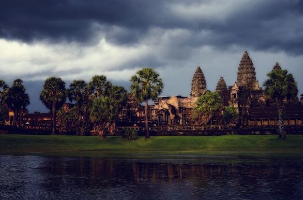 Angkor Wat temple before sunset