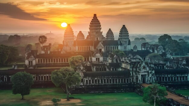 Angkor wat temple siem reap in cambodia