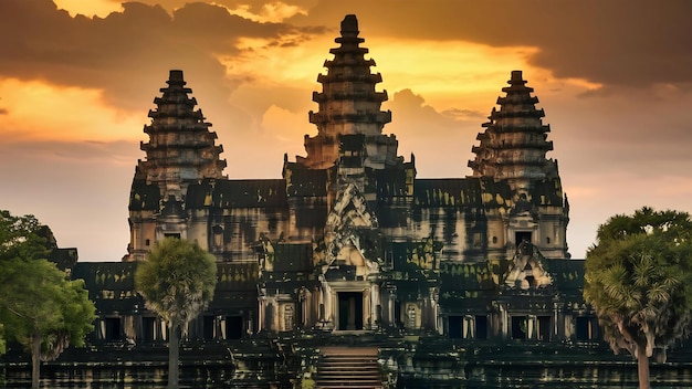 Angkor wat temple siem reap in cambodia