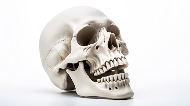 The angle skull model in open the mouth