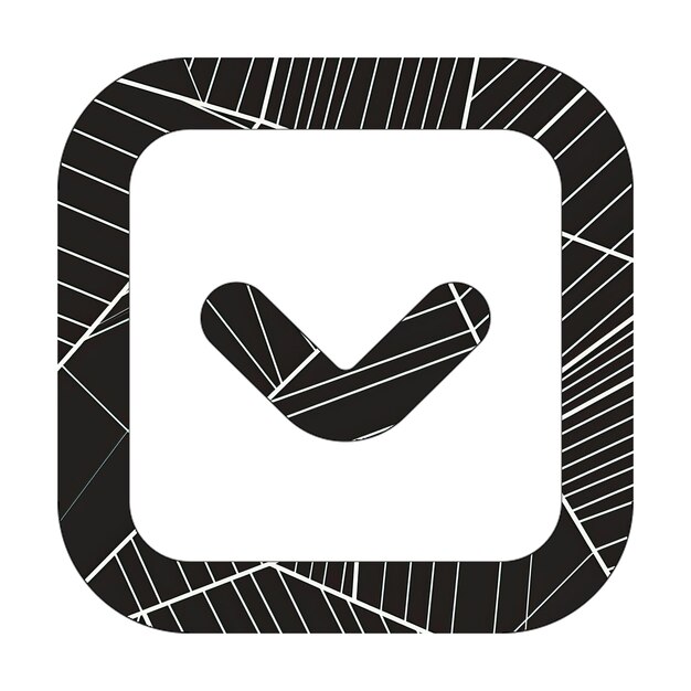 angle square down icon photo with abstract texture dark modern