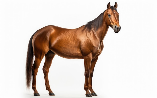 Anglo Arabian horse isolated on a white background