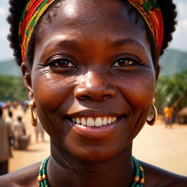 Photo angolan woman from angola typical national citizen