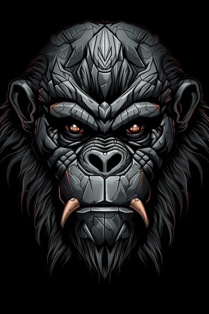 Premium Photo | Angry ape logo