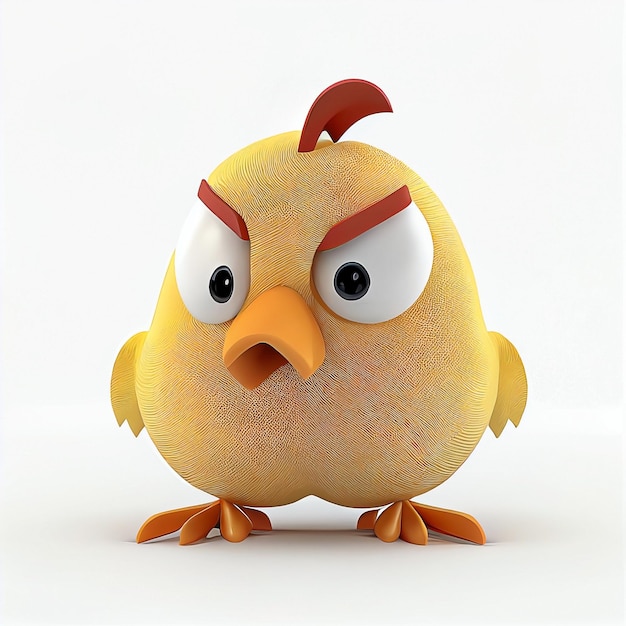 An angry bird with a white background and a white background.