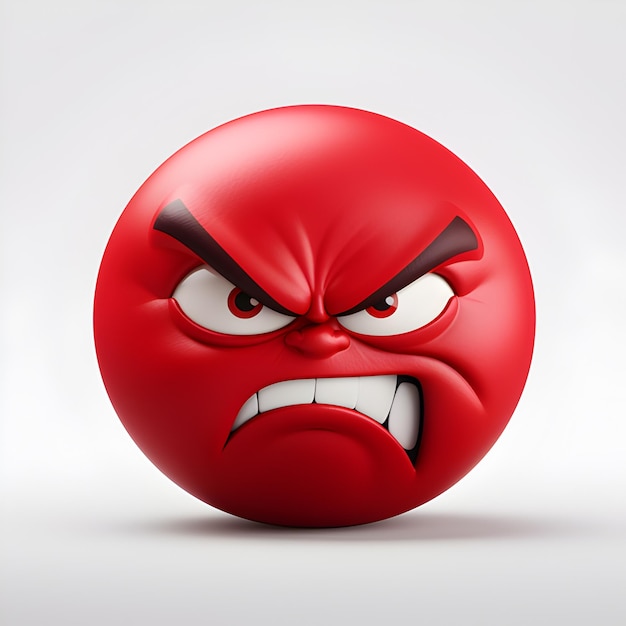 Foto vettore emoji arrabbiato