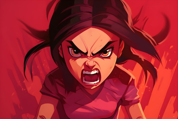 Angry girl wallpaper