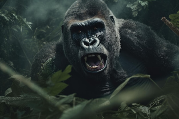 Angry gorilla