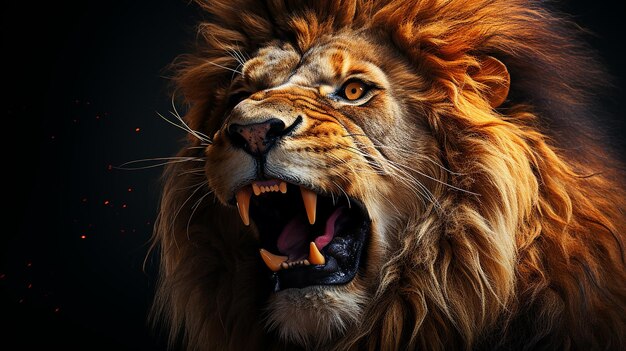 angry lion photo