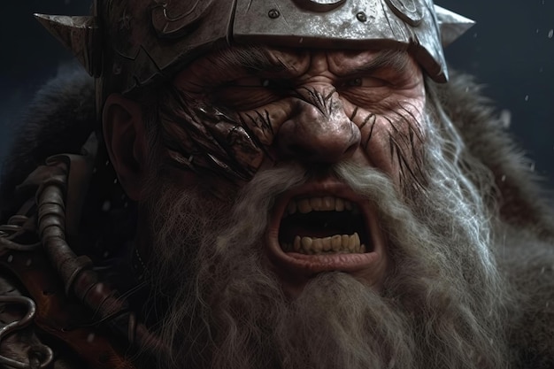Angry old viking Generate Ai