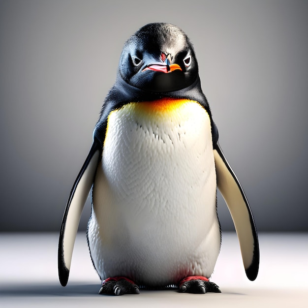 Photo angry penguin