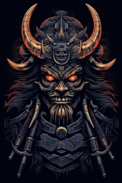 Angry samurai logo