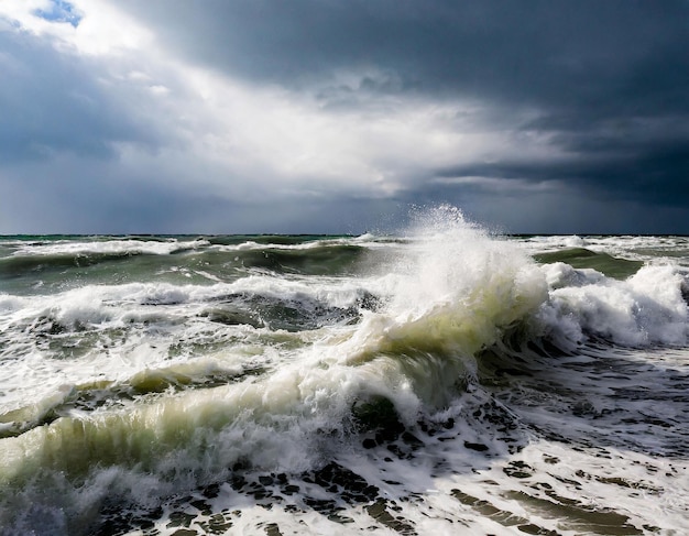 Разгневанное море в жестокой буре