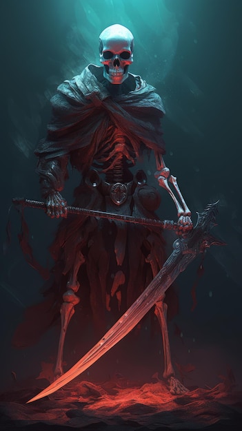 Angry Skeleton With Sword