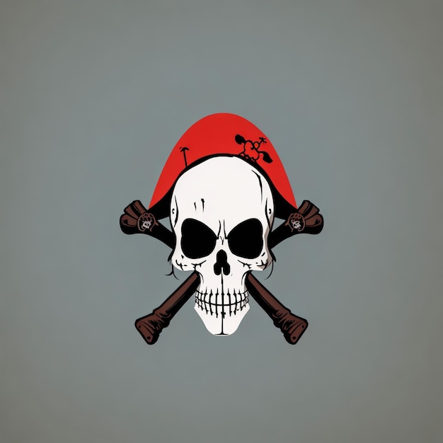 Photo angry skull style vector illustration image