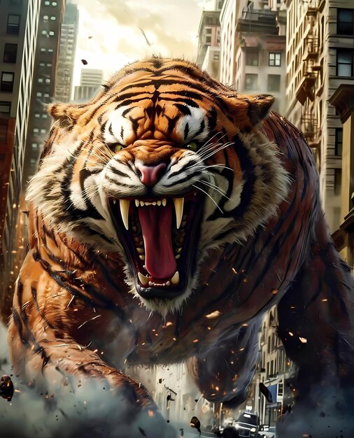 Premium AI Image | Angry Tiger