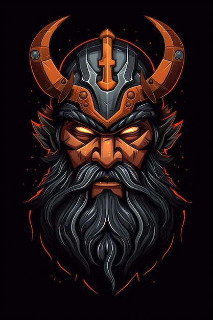 Angry Viking knight Logo