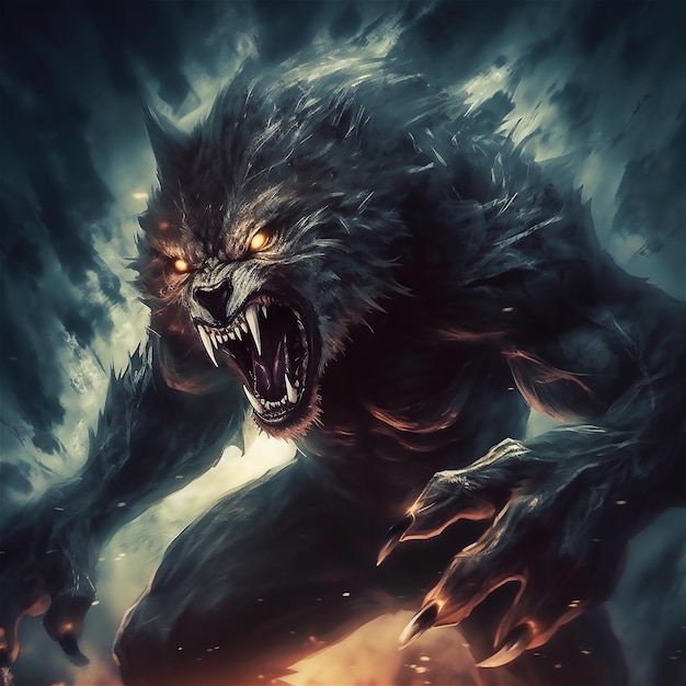 angry werewolf