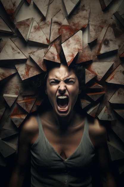 Photo angry woman wallpaper
