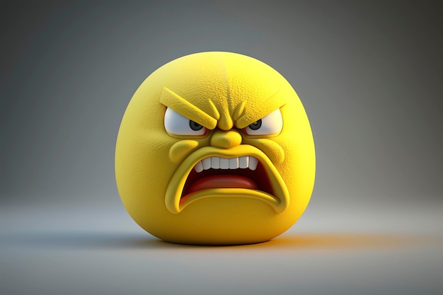 angry yellow emoji