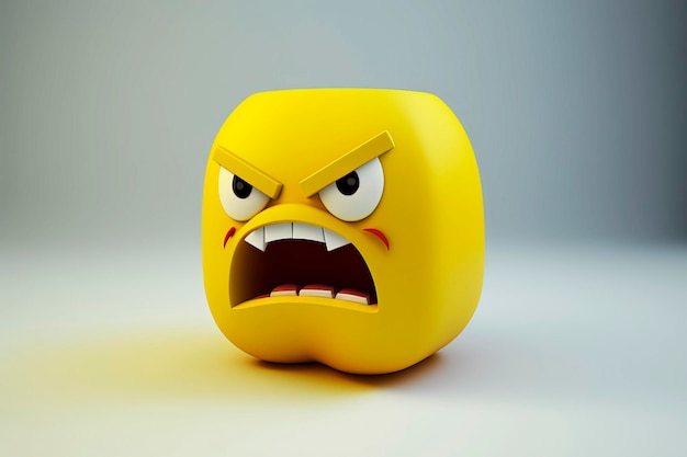 Photo angry yellow emoji