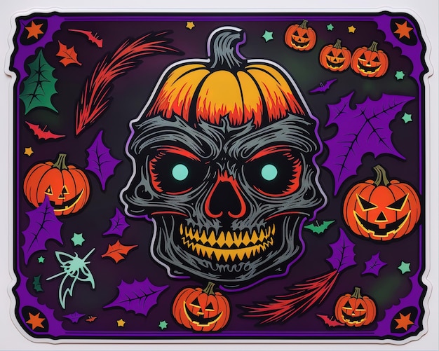 Angstaanjagend design van een halloween sticker