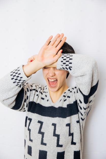 Foto angstige en depressieve vrouw