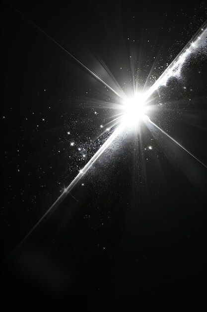 Angular Light Flares With Halo Flares and Monochrome Color F Glowing Texture Y2K Collage Light Art