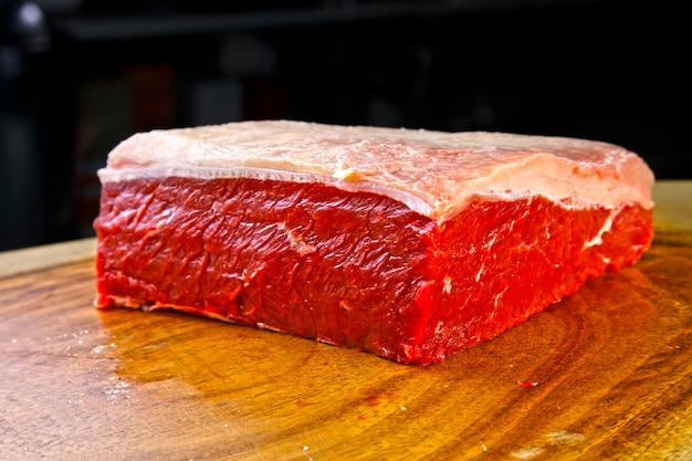 Angus beef rauw vlees tegen filet rump rok steak rump steak picanha