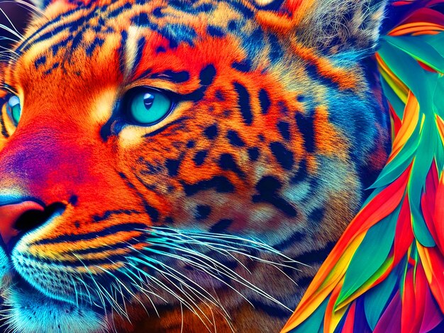 Animal abstract pattern hd wallpaper bright colorful style 8k high resolution high quality