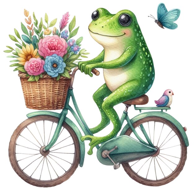 Photo animal bicycle with flowers