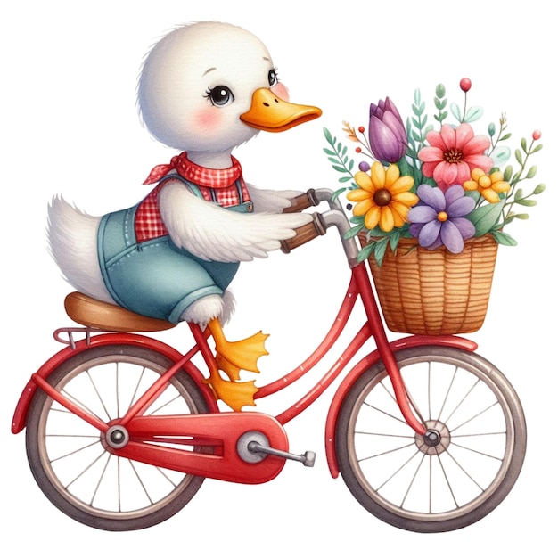 Photo animal bicycle with flowers