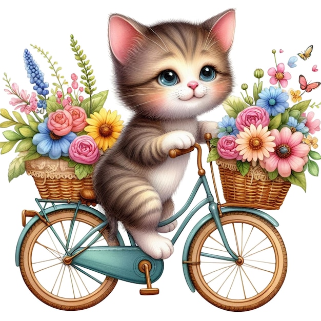 Animal Bicycle with Flowers